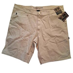 U.S. Polo Assn. Tan Flat Front Shorts for Casual Wear Size 42